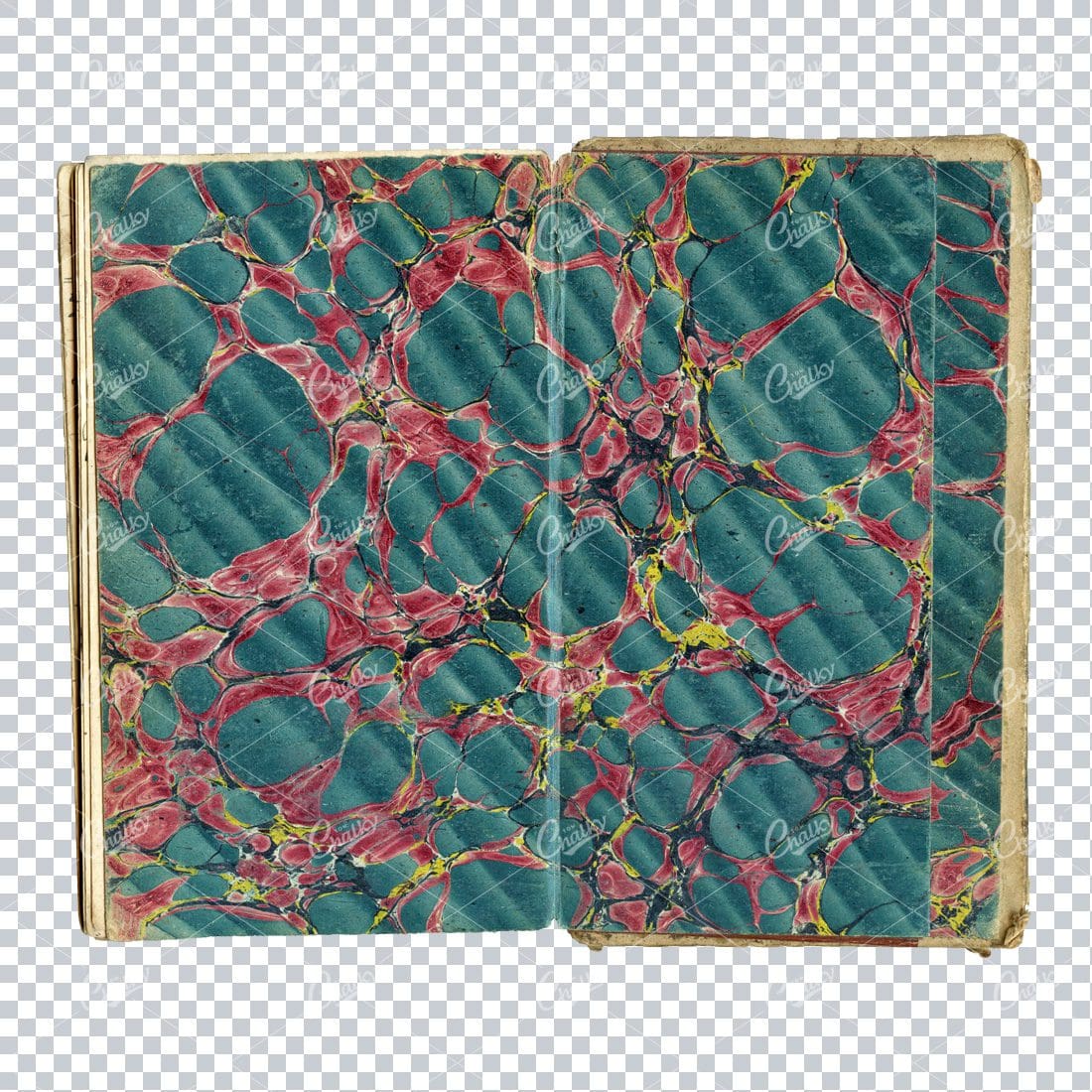 Antique Marble Book Texture - Full Open Book Scan