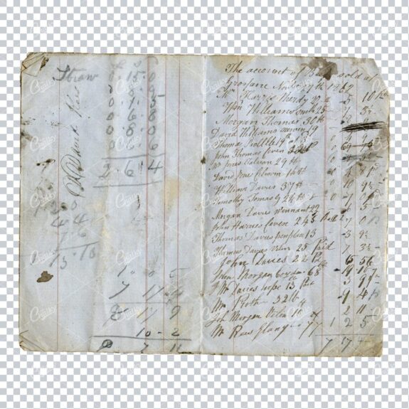 Aged with Beautiful Petina - Antique Handwritten Book Scan No.13