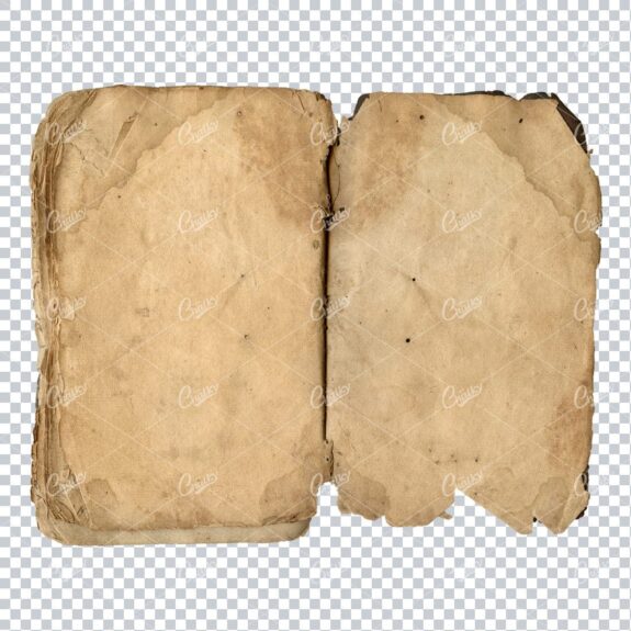 Blank Antique Folded and Worn Small Tan Notebook No.3