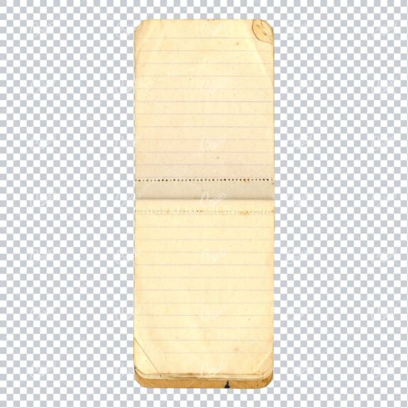 Small Vintage Lined Notepad With Corner Folds