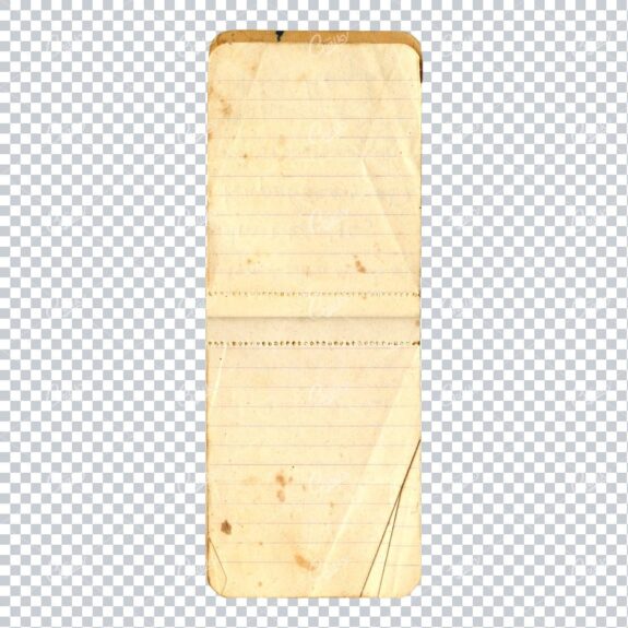 Small Vintage Lined Notepad With Crinkled Pages
