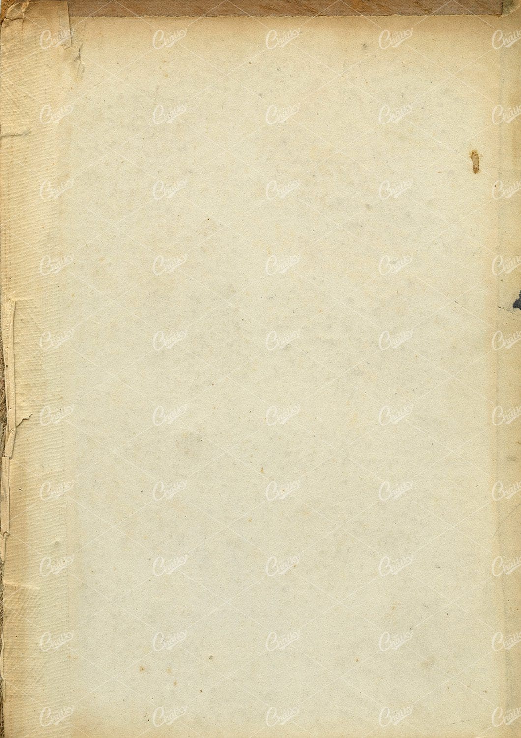 Inside Front Book Cover Scan - Tan Paper Stock Texture