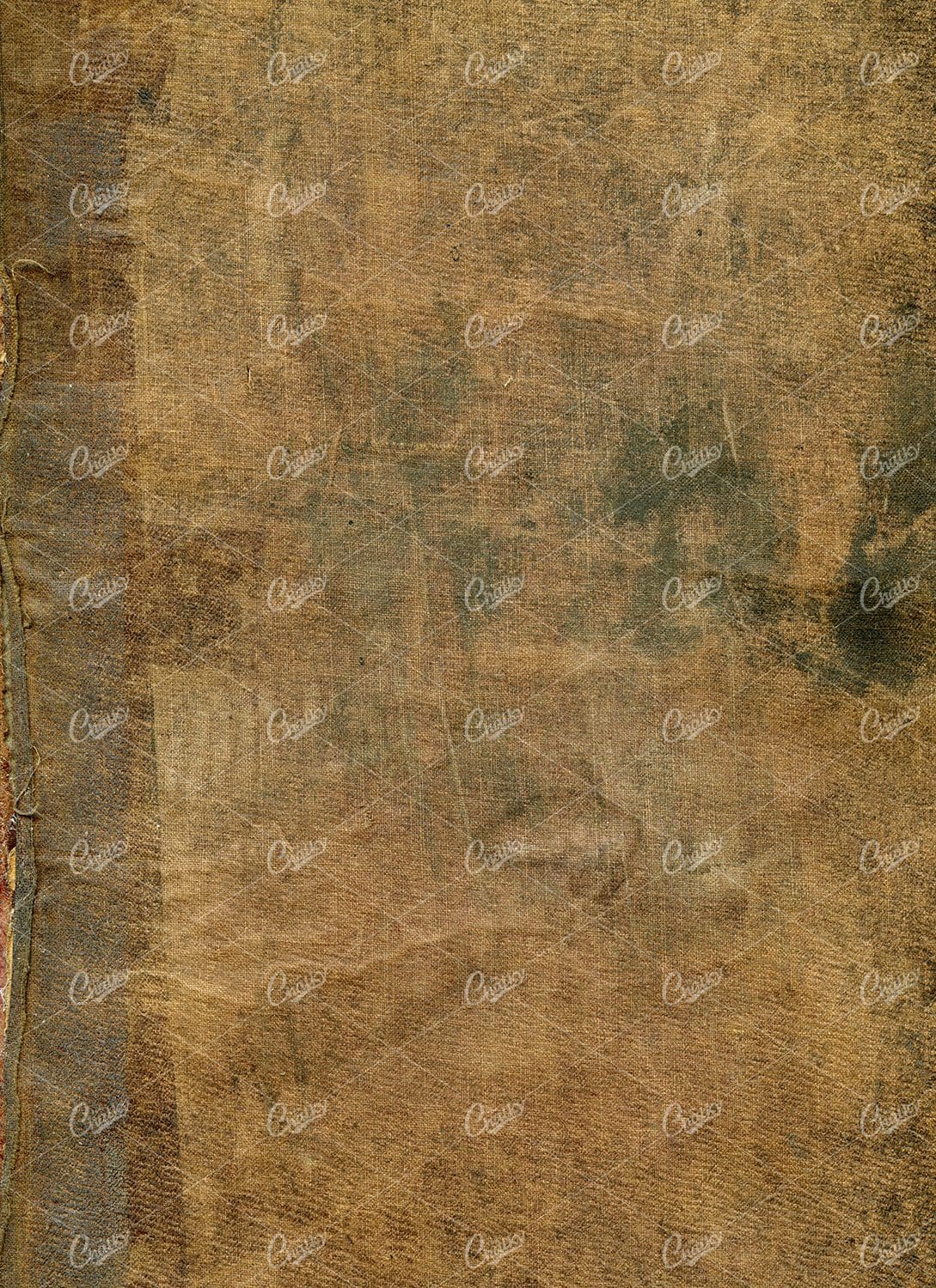 High Quality Scan of Antique Canvas Textured Book Cover No.1