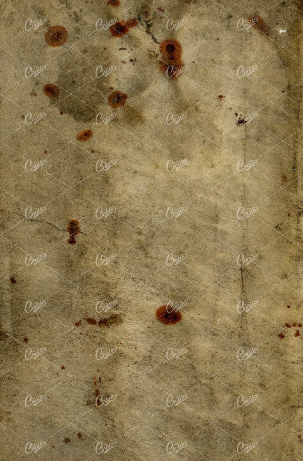Vintage Dark and Grunge Paper Texture Scan with Damp Spots No.3