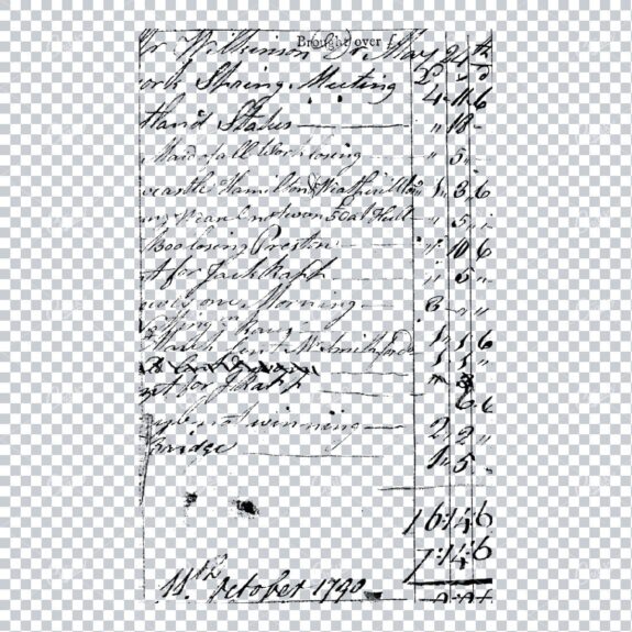 Handwritten Transparent PNG Scan from Antique Notebook
