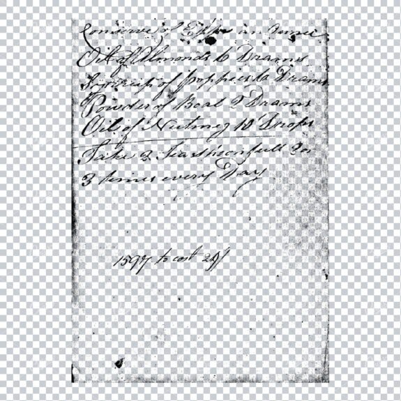 Transparent Book Page Texture - Vintage PNG Overlay No.14
