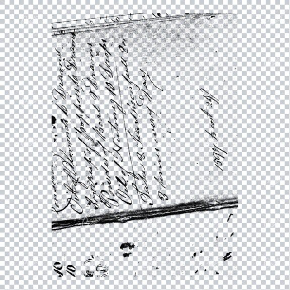 Transparent Book Page Texture - Vintage PNG Overlay No.17