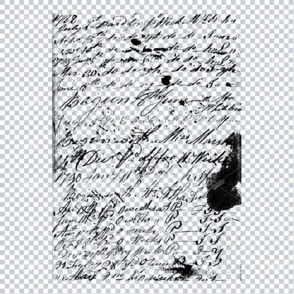 Transparent Book Page Texture - Vintage PNG Overlay No.23