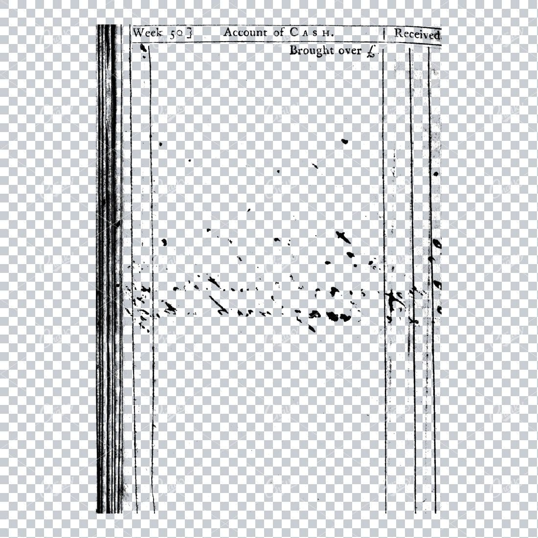 Transparent Book Page Texture - Vintage PNG Overlay No.28