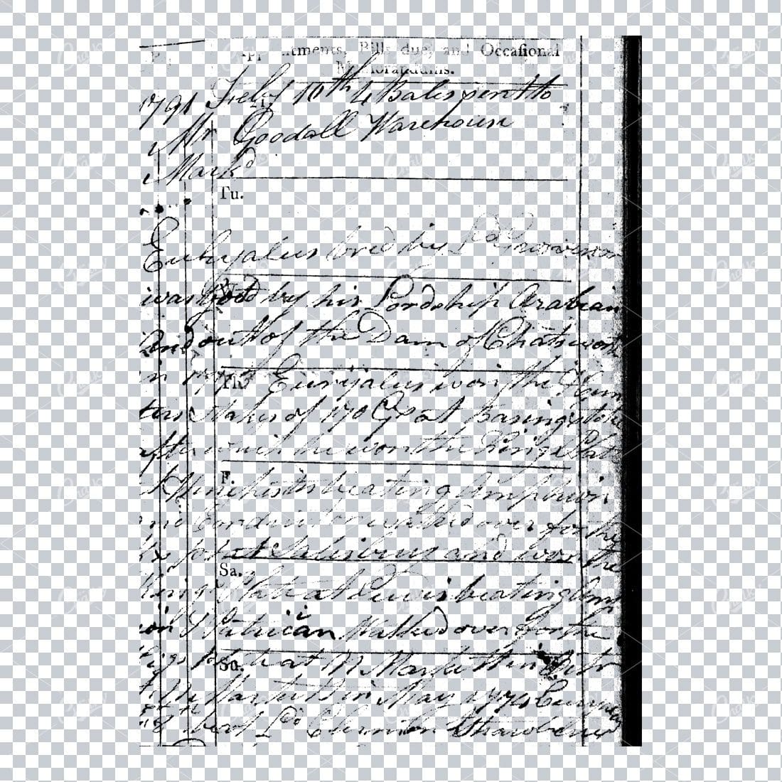 Transparent Book Page Texture - Vintage PNG Overlay No.31