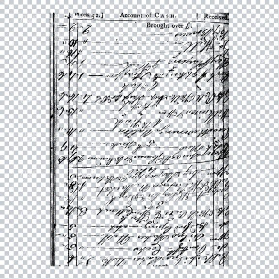 Transparent Book Page Texture - Vintage PNG Overlay No.32