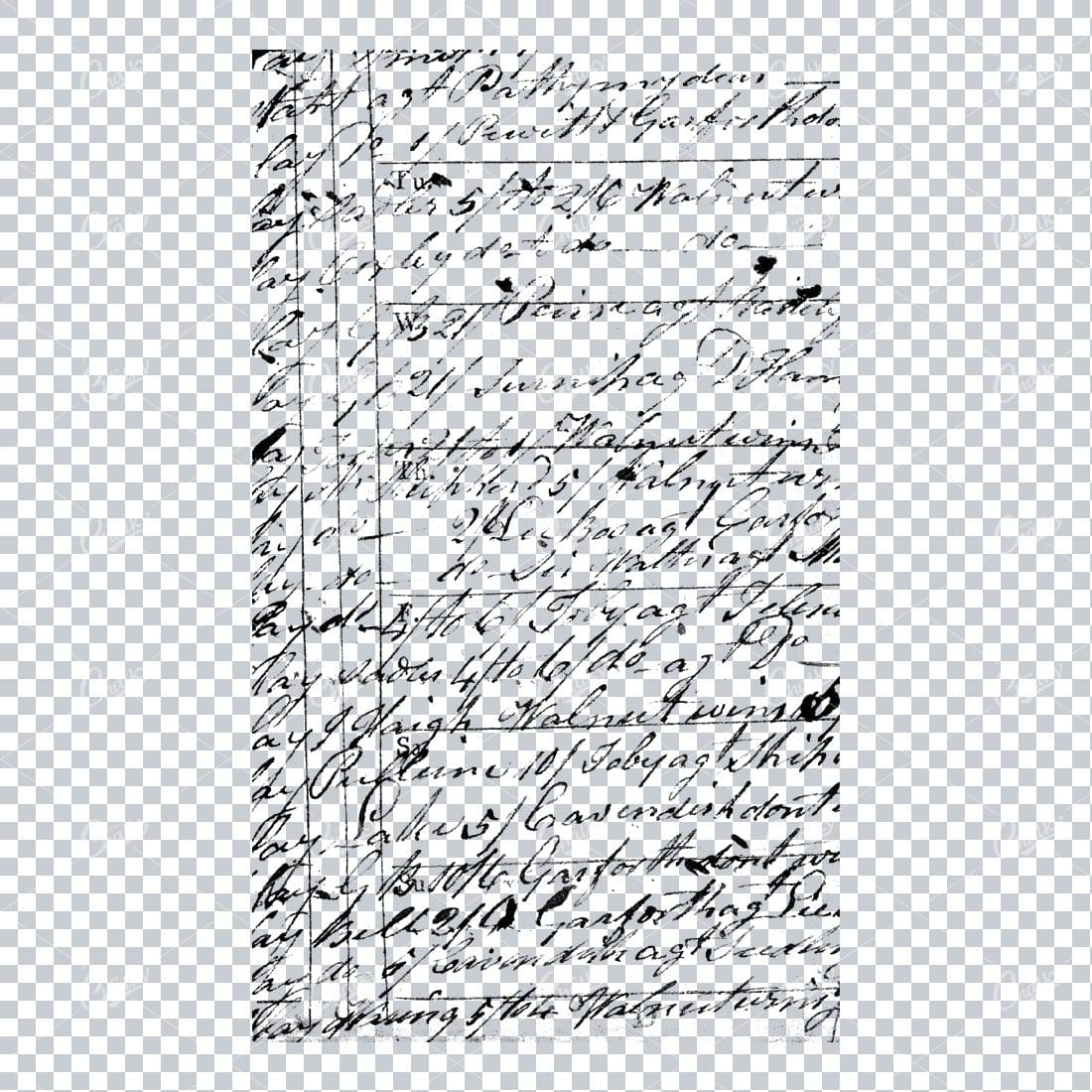 Transparent Book Page Texture - Vintage PNG Overlay No.43