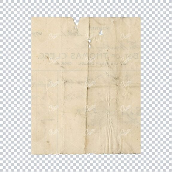 Rear of Antique invoice Scan - Grunge Dirty Texture