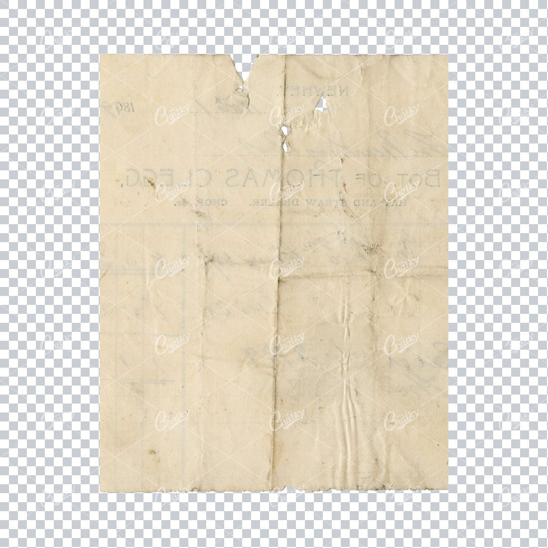 Rear of Antique invoice Scan - Grunge Dirty Texture