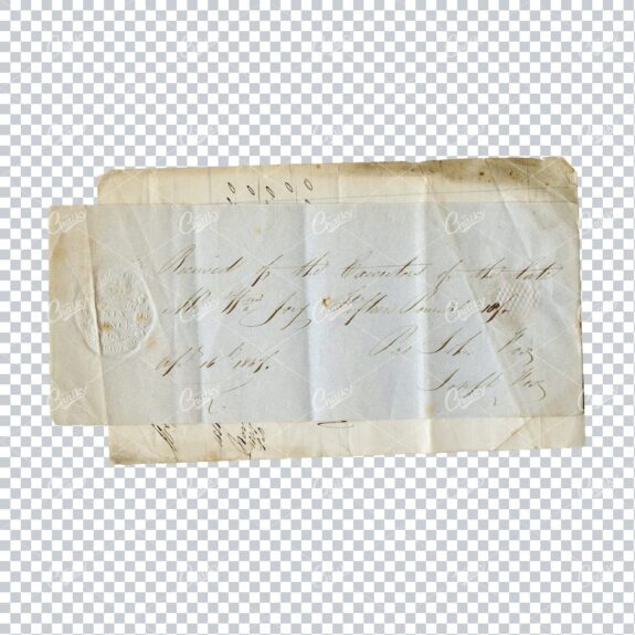 Beautifully Handwritten Calligraphy Invoice Cover Sheet With Embossed Stamp