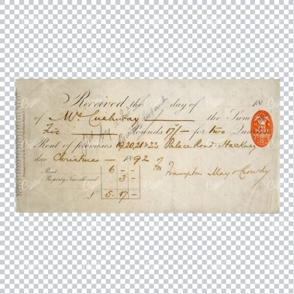 Antique Paper Ephemera Scan - Receipt No.3