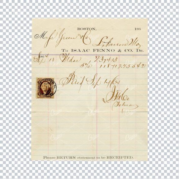 Antique Paper Ephemera Scan - Receipt No.4