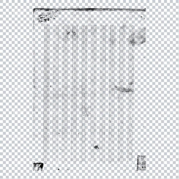 Transparent PNG Overlay Texture - Vintage Handwritten Music Sheet - Worn and Aged No.11