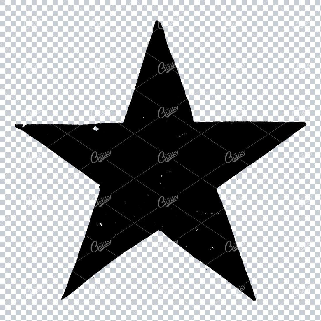 Old Engraved Illustration of a Star