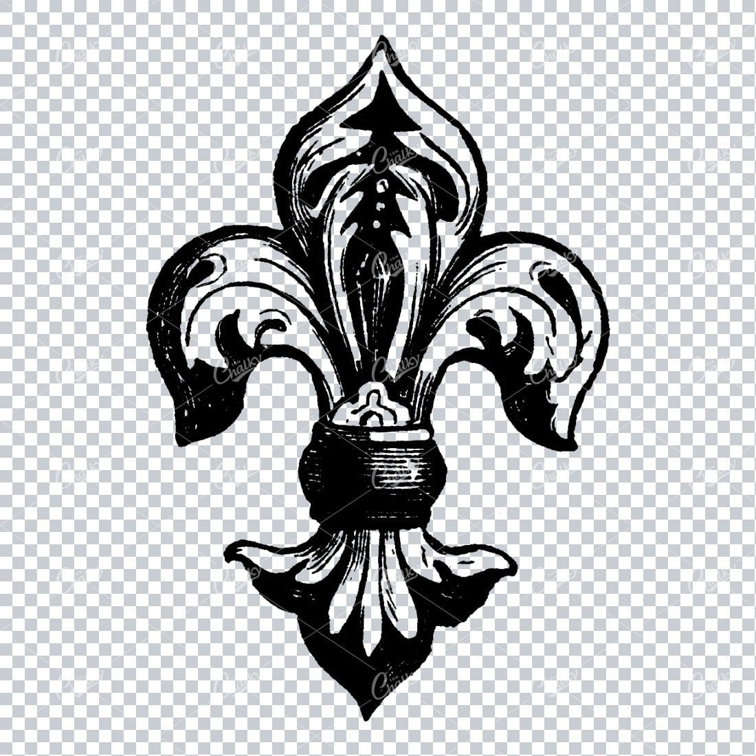 Old Hand Engraved Artwork - Small Flourish Design Element
