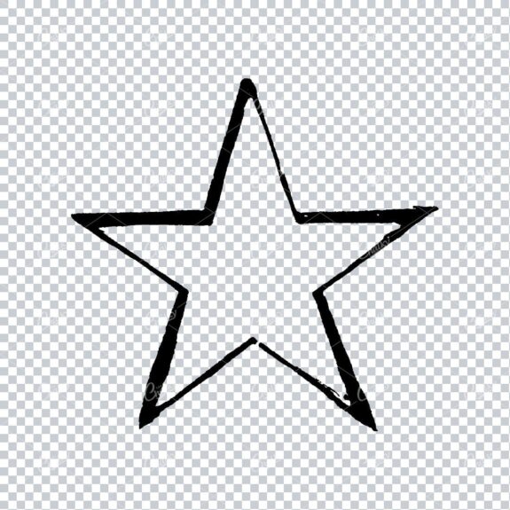 Handcrafted Illustration of a Star No.4
