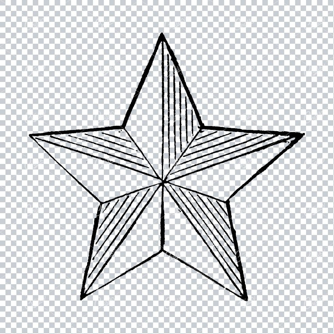 Handcrafted Illustration of a Star No.7