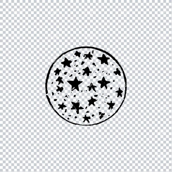 Small Circle Filled with Stars Illustration