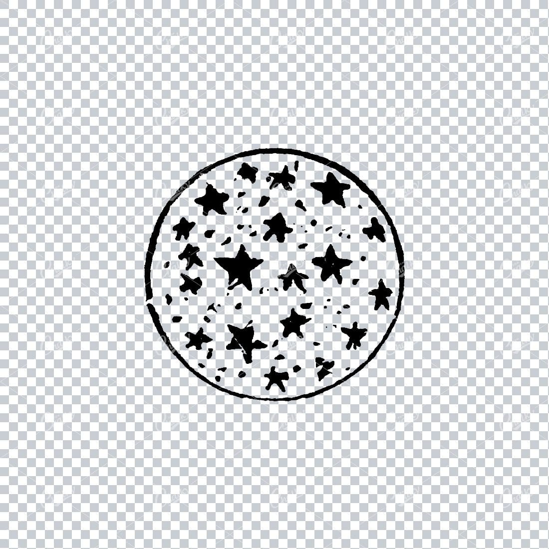 Small Circle Filled with Stars Illustration