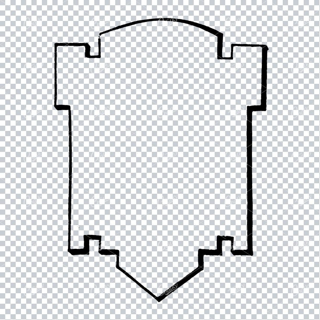 Decorative Line Art Border / Badge - Vintage Illustration No.5