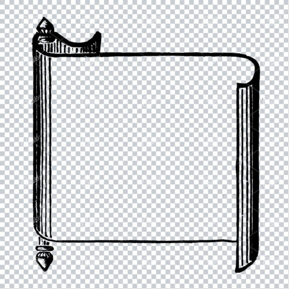 Decorative Paper Scroll Banner - Antique Illustration