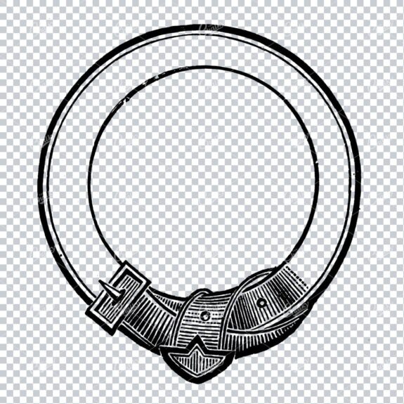 Circular Frame / Border of a Belt and Buckle No.1