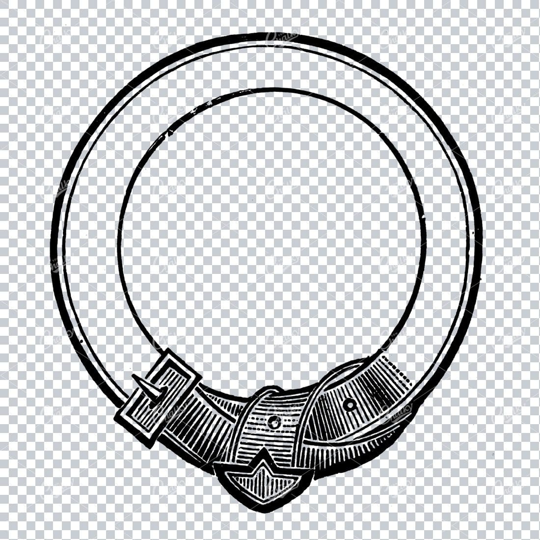 Circular Frame / Border of a Belt and Buckle No.1