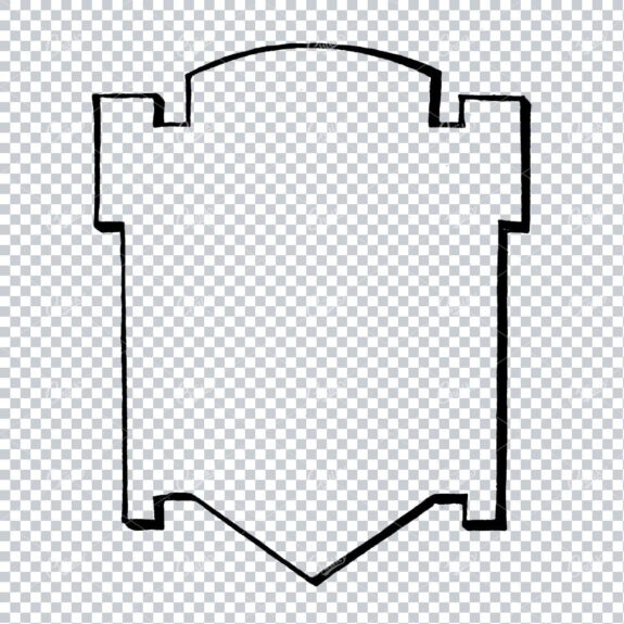 Decorative Line Art Border / Badge - Vintage Illustration No.7