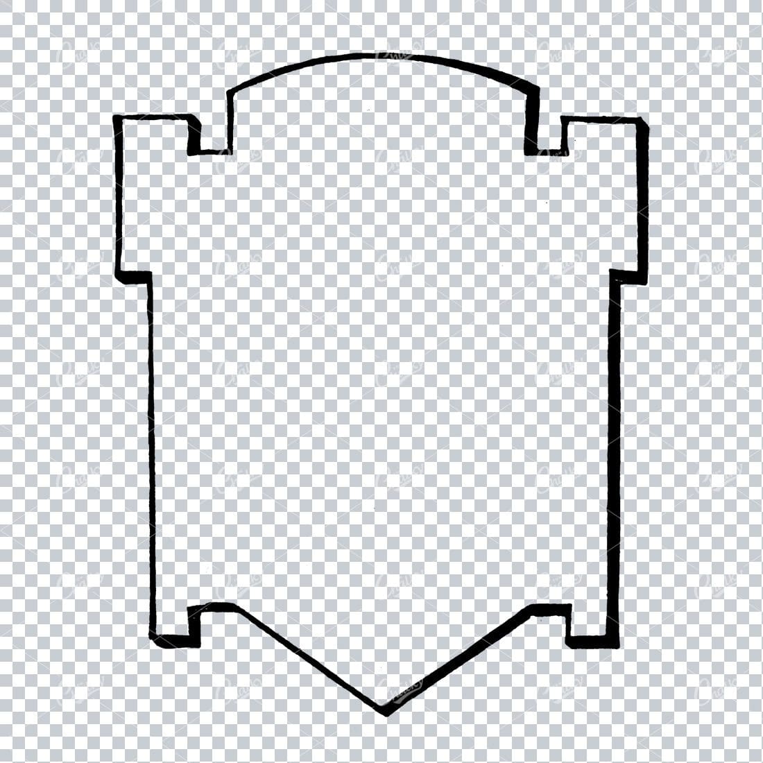 Decorative Line Art Border / Badge - Vintage Illustration No.7