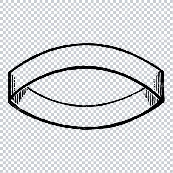 Simple Banner Line Art - Oval Shape
