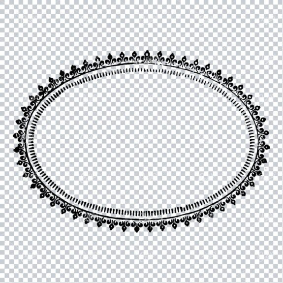 Decorative Antique Oval Border / Badge / Frame Illustration No.1