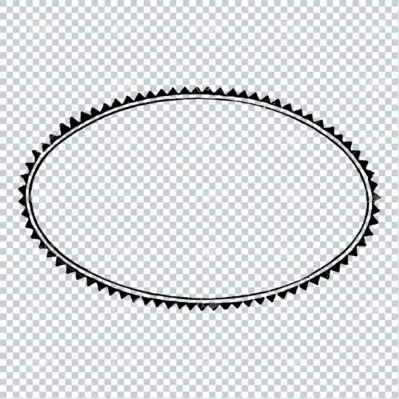 Decorative Antique Oval Border / Badge / Frame Illustration No.3