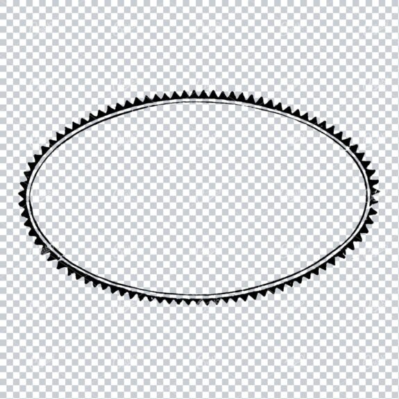 Decorative Antique Oval Border / Badge / Frame Illustration No.5