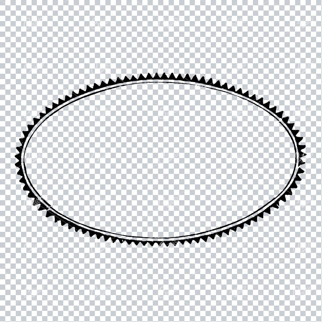 Decorative Antique Oval Border / Badge / Frame Illustration No.5