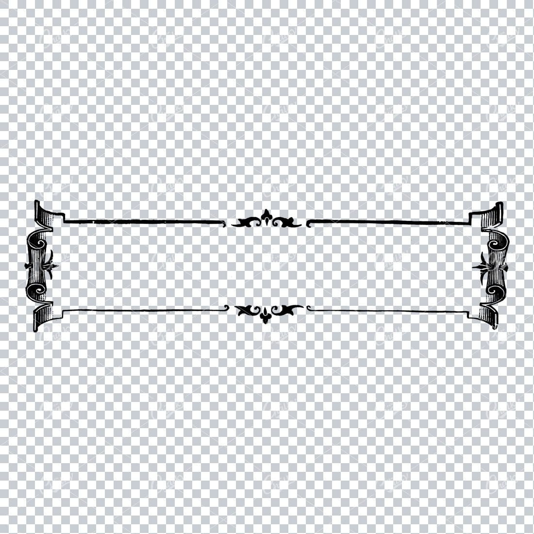 Folded / Ruffled Scroll Banner Line Art Illustration No.13
