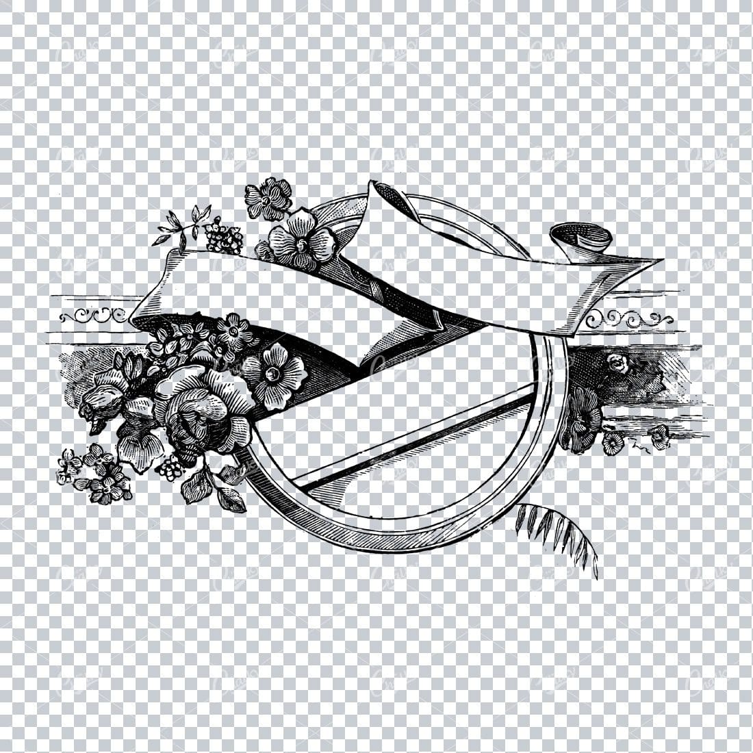 Circular Floral and Banner Logo / Emblem Design - Perfect for Branding
