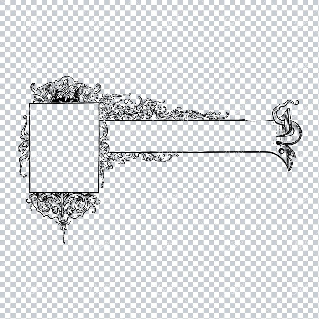 Decorative Flourished Letter Head / Banner / Header Design