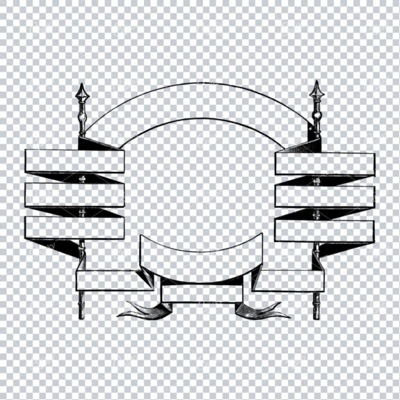 Large Scroll / Banner with Rounded Top - Display Header Design Piece