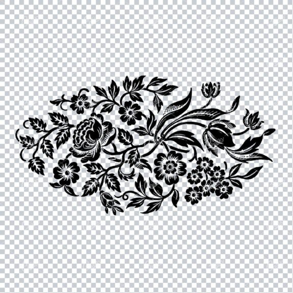 Decorative Floral Design Element - Vintage Hand Drawn Artwork No.1