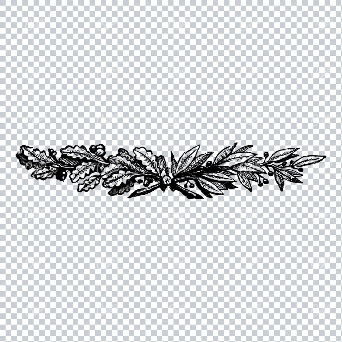 Decorative Floral Design Element - Vintage Hand Drawn Artwork No.2