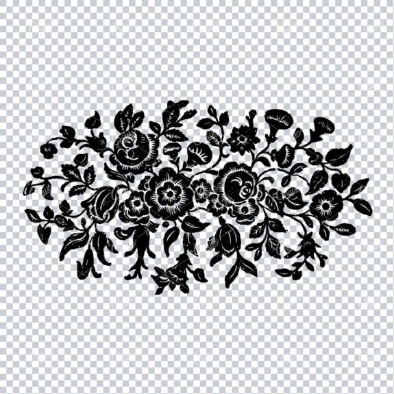 Decorative Floral Design Element - Vintage Hand Drawn Artwork No.4