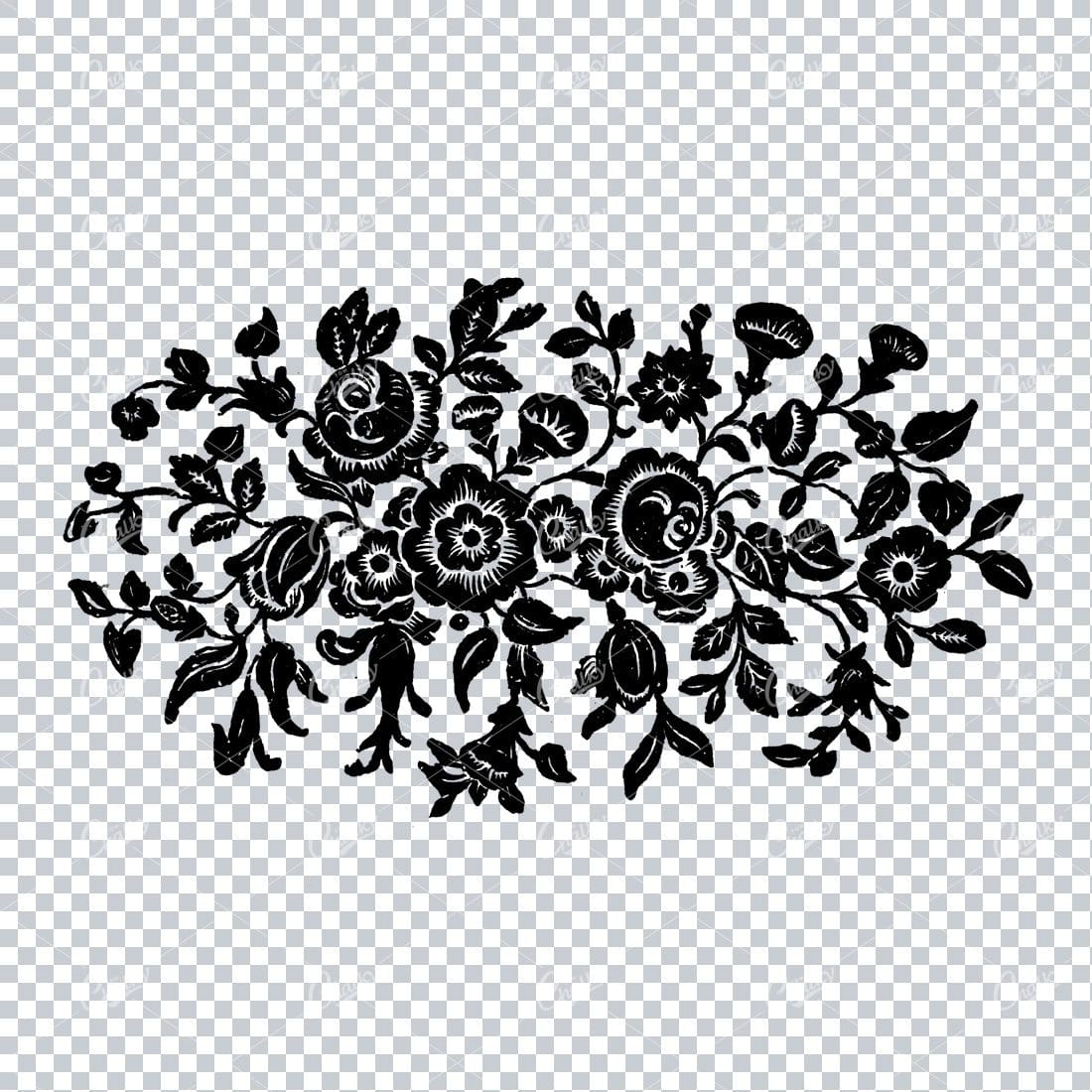 Decorative Floral Design Element - Vintage Hand Drawn Artwork No.4