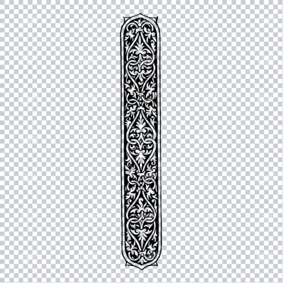 Decorative Border Line Art - Antique Hand Drawn Art No.2