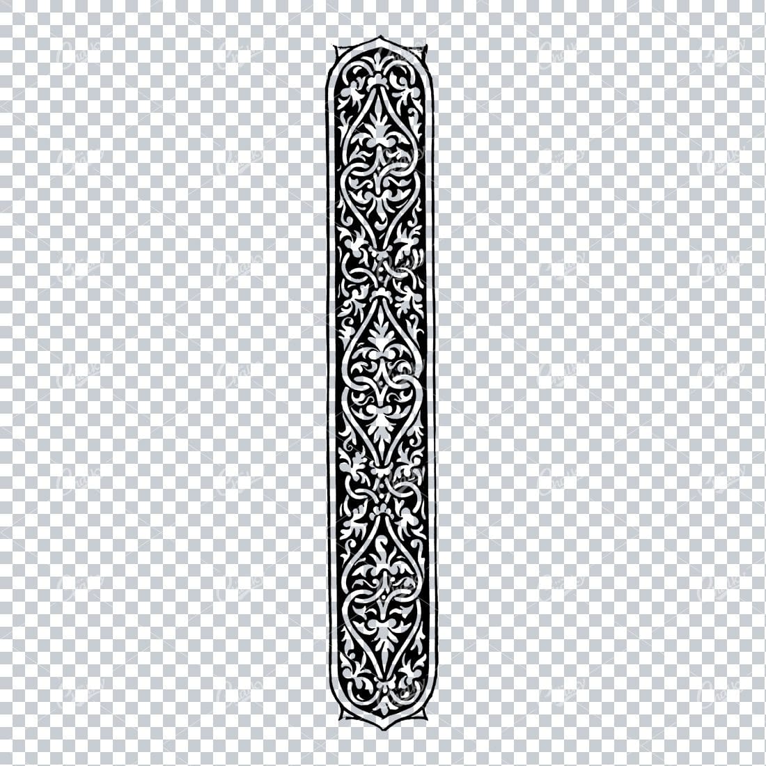 Decorative Border Line Art - Antique Hand Drawn Art No.2