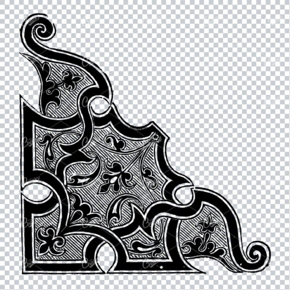 Decorative Floral Design Element - Vintage Hand Drawn Artwork No.10